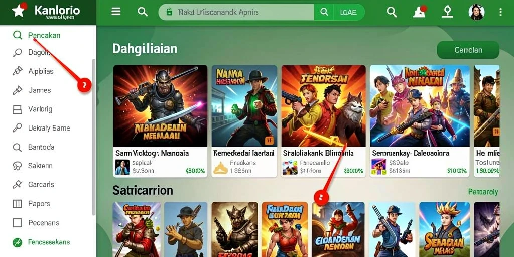Screenshot menampilkan tampilan awal permainan yang menarik.